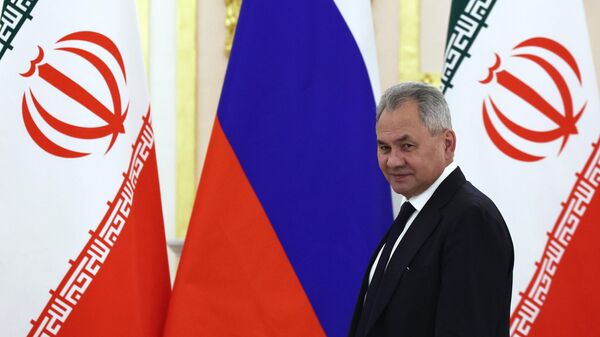 Rusya Savunma Bakanı Sergey Şoygu  İran bayrak - Sputnik Türkiye