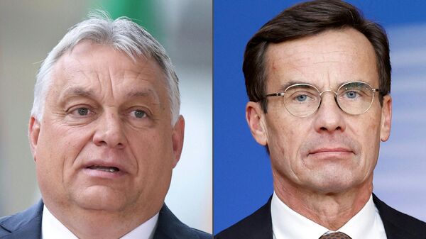 Macaristan Başbakanı Viktor Orban ve İsveç Başbakanı Ulf Kristersson - Sputnik Türkiye
