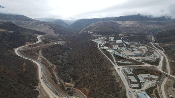 Erzincan'ın İliç ilçesinde toprak kaymasının meydana geldiği maden ocağı bölgesi  - Sputnik Türkiye
