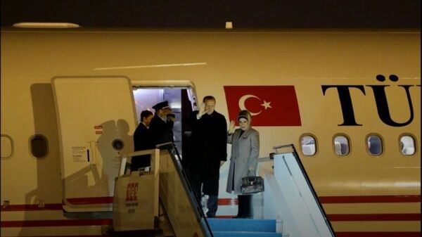 Cumhurbaşkanı Recep Tayyip Erdoğan, Mısır'daki resmi temaslarını tamamlamasının ardından Türkiye'ye hareket etti - Sputnik Türkiye