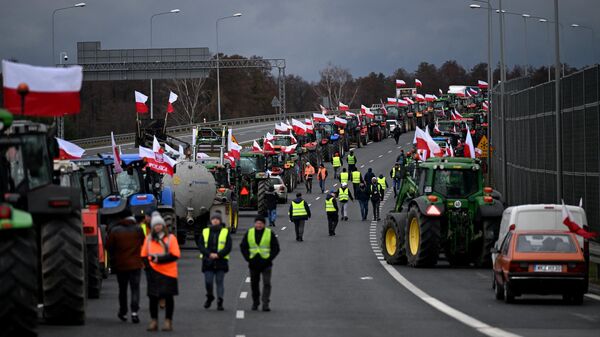 Polonyalı çiftçilerin protestoları sürüyor Çiftçi - Sputnik Türkiye