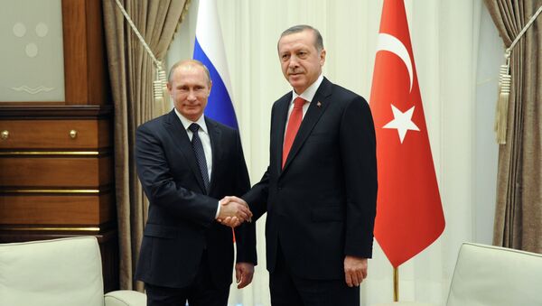 Rusya devlet başkanı Vladimir Putin ve Türkiye cumhurbaşkanı Recep Tayyip Erdoğan - Sputnik Türkiye