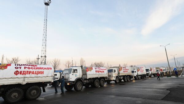 Rusya'dan Donbass'a yeni yardım konvoyu - Sputnik Türkiye
