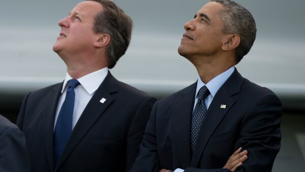 ABD Başkanı Barack Obama ve İngiltere Başbakanı David Cameron - Sputnik Türkiye