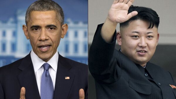 Kuzey Kore lideri Kim Jong-un, ABD Başkanı Barack Obama - Sputnik Türkiye