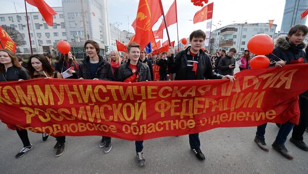 Rusya'da 1 Mayıs yürüyüşü - Sputnik Türkiye