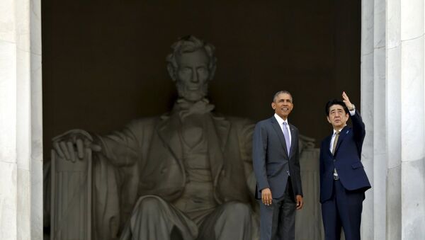 ABD Başkanı Barack Obama- Japonya Başbakanı Şinzo Abe - Sputnik Türkiye