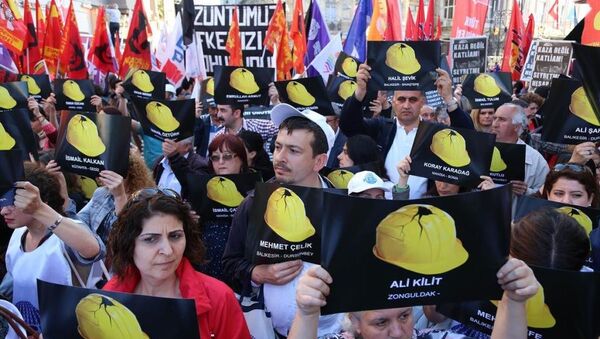 Soma maden kazası protesto - Sputnik Türkiye