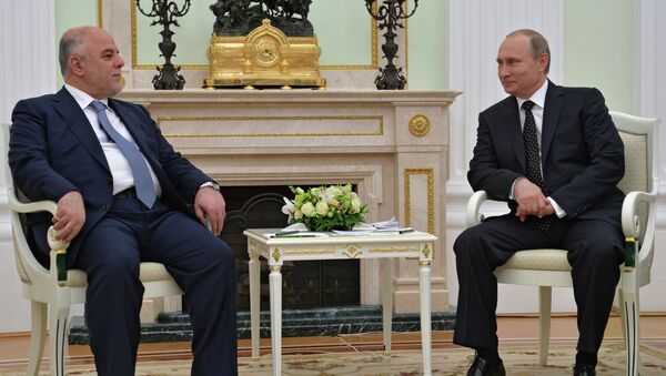 Rusya Devlet Başkanı Vladimir Putin ve Irak Başbakanı Haydar el İbadi - Sputnik Türkiye