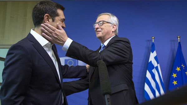 Yunanistan Başbakanı Aleksis Çipras ve Avrupa Komisyonu Başkanı Jean-Claude Juncker - Sputnik Türkiye