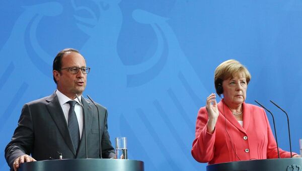 Angela Merkel & François Hollande - Sputnik Türkiye