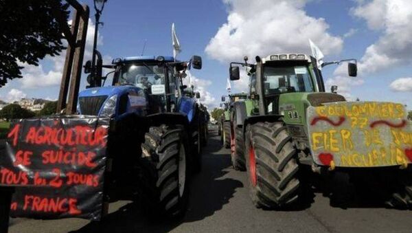 Fransız çiftçiler, traktör, protesto - Sputnik Türkiye