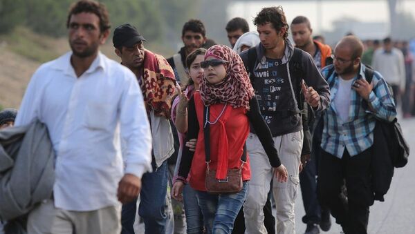 Avrupa'ya gitmek isteyen sığınmacılar, Büyük İstanbul Otogarı'ndan Edirne istikametine yürüyüşlerine devam etti. - Sputnik Türkiye