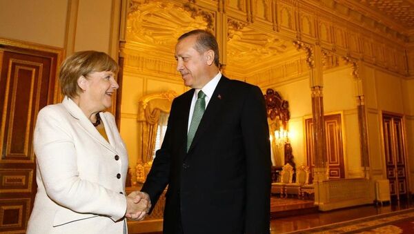 Erdoğan ve Merkel, Yıldız Sarayı'ndaki Mabeyn Köşkü'nde görüştü. - Sputnik Türkiye