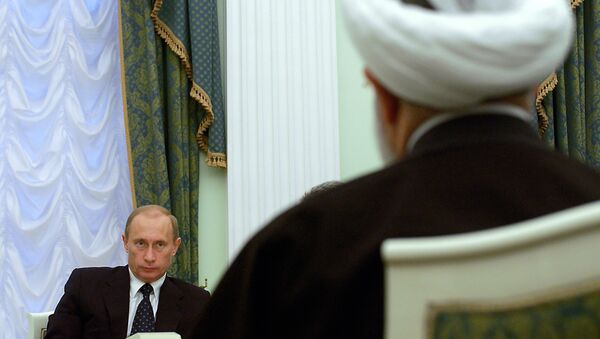 İran Cumhurbaşkanı Hasan Ruhani - Rusya Devlet Başkanı Vladimir Putin - Sputnik Türkiye