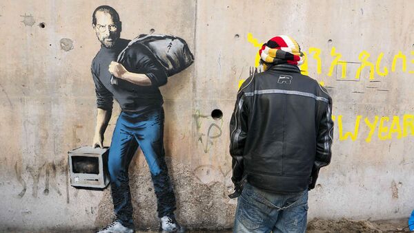 Banksy, 'Suriyeli göçmen' Steve Jobs'u çizdi - Sputnik Türkiye