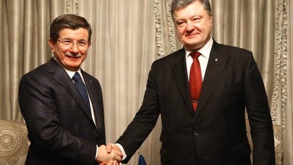 Davutoğlu ve Poroşenko, Davos'ta görüştü - Sputnik Türkiye