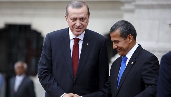 Türkiye Cumhurbaşkanı Recep Tayyip Erdoğan- Peru Devlet Başkanı Ollanta Humala - Sputnik Türkiye