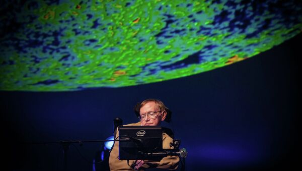 British theoretical physicist professor Stephen Hawking gives a lecture during the Starmus Festival on the Spanish Canary island of Tenerife on September 23, 2014 - Sputnik Türkiye
