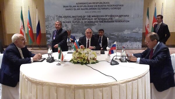 Rusya, Azerbaycan ve İran dışişleri bakanları - Sputnik Türkiye