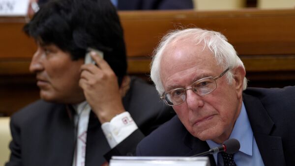 Bolivya lideri Evo Morales- ABD'li başkan aday adayı Bernie Sanders - Sputnik Türkiye
