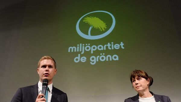 İsveç'te Yeşiller Partisi liderleri olan Başbakan Yardımcısı Åsa Romson and Eğitim Bakanı Gustav Fridolin - Sputnik Türkiye