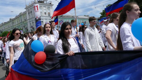 Donetsk Halk Cumhuriyeti'nde Cumhuriyet Günü kutlamaları - Sputnik Türkiye