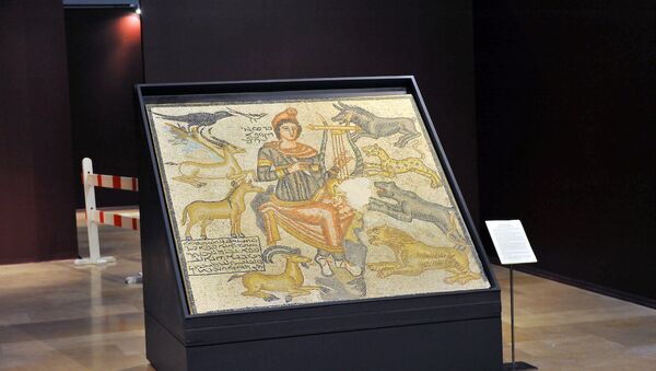 İstanbul Arkeoloji Müzesi'ndeki 'Orpheus' mozaiği. - Sputnik Türkiye
