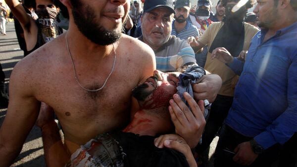 Bağdat'taki hükümet karşıtı eylemlere polis müdahale etti. - Sputnik Türkiye