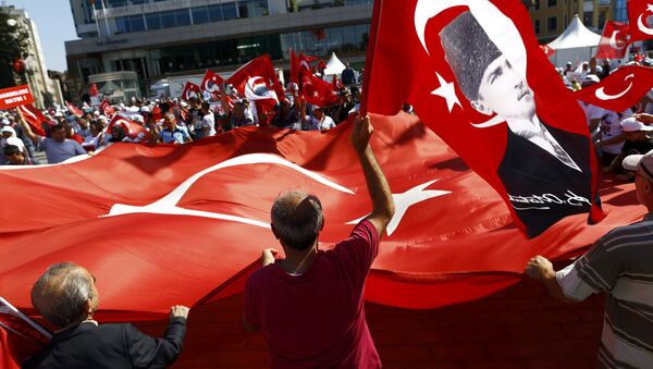 Taksim - Cumhuriyet ve Demokrasi Mitingi - Sputnik Türkiye