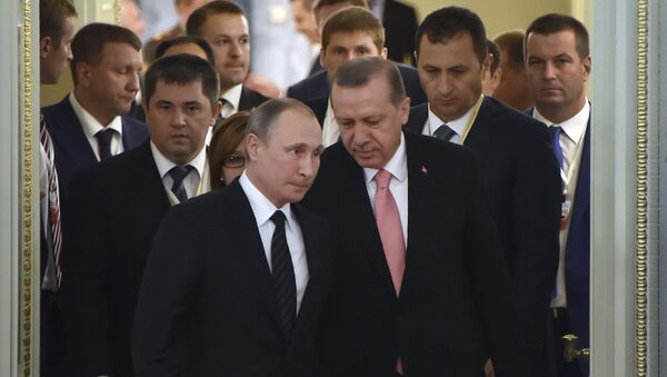 Rusya Devlet Başkanı Vladimir Putin ile Cumhurbaşkanı Recep Tayyip Erdoğan - Sputnik Türkiye
