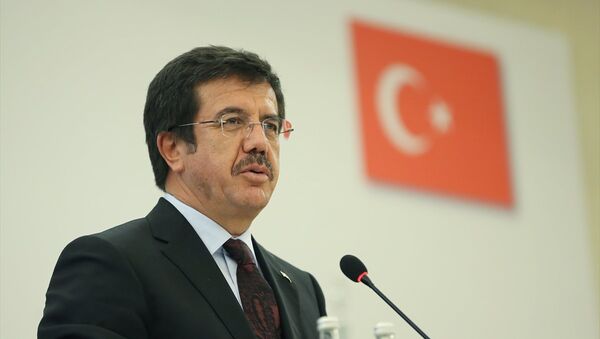 Ekonomi Bakanı Nihat Zeybekci, İstanbul Conrad Otel'de gerçekleştirilen Türkiye-Rusya İş Konseyi 18. Ortak Toplantısı'nda konuşma yaptı. - Sputnik Türkiye