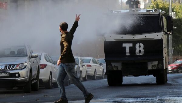Diyarbakır - Gültan Kışanak, Fırat Anlı gözaltı protestosu - Sputnik Türkiye