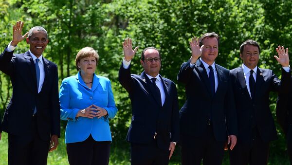 Barack Obama - Angela Merkel - FranÇois Hollande - David Cameron - Matteo Renzi - Sputnik Türkiye