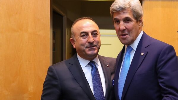 NATO - AB Dışişleri Bakanları toplantısı öncesinde Dışişleri Bakanı Mevlüt Çavuşoğlu, ABD'li mevkidaşı John Kerry ile de görüştü - Sputnik Türkiye