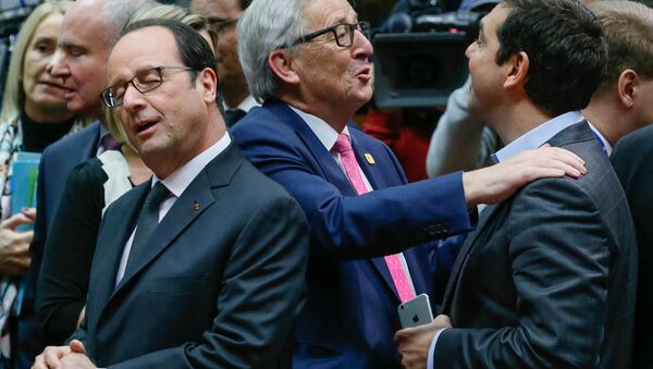 Jean Cluade Juncker - Aleksis Çipar - François Hollande - Sputnik Türkiye