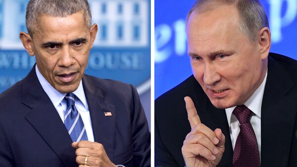eski ABD Başkanı Barack Obama- Rusya Devlet Başkanı Vladimir Putin - Sputnik Türkiye