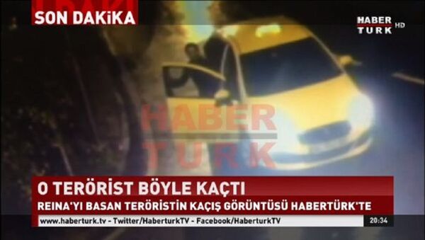 Reina saldırganının taksiyle kaçma görüntüsü - Sputnik Türkiye