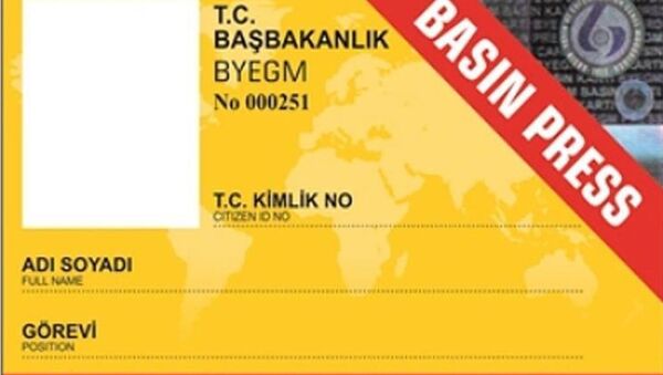 Basın kartı - Sputnik Türkiye