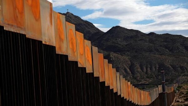 Meksika sınırındaki duvarın yeni yapılan bir bölümü - Sputnik Türkiye