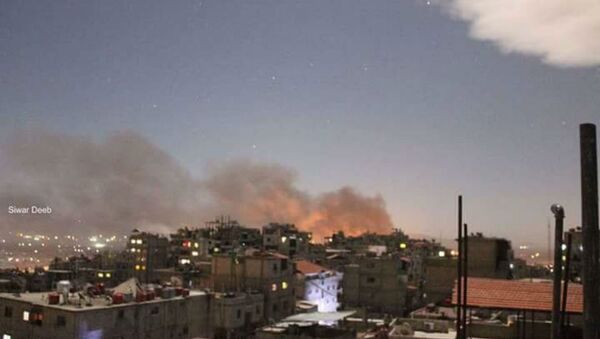 Şam'daki Mezzeh Askeri Havalimanı'na saldırı - Sputnik Türkiye
