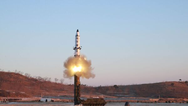 Pukguksong-2 balistik füzesi 12 Şubat sabah saat 7:55 Kuzey Kore’nin batı kıyısından fırlatıldı. - Sputnik Türkiye