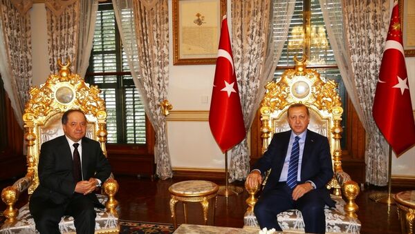 Recep Tayyip Erdoğan - Mesud Barzani - Sputnik Türkiye