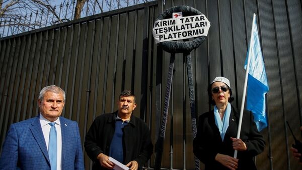 Kırım Tatarları Rusya'yı protesto etti - Sputnik Türkiye