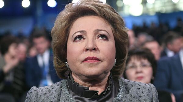 Rusya parlamentosunun üst kanadı Federasyon Konseyi’nin Başkanı Valentina Matviyenko - Sputnik Türkiye