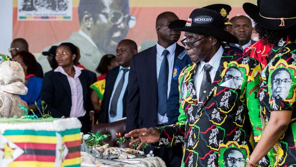 Zimbabve Devlet Başkanı Robert Mugabe, 93. doğum doğumgünü kutlamalarında - Sputnik Türkiye