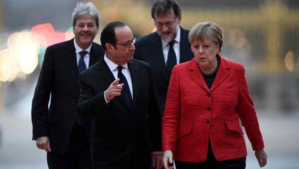 François Hollande, Angela Merkel, Mariano Rajoy, Paolo Gentiloni - Sputnik Türkiye