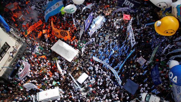 Arjantin'de Macri protestosu - Sputnik Türkiye