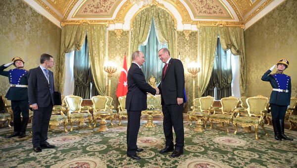 Rusya Devlet Başkanı Vladimir Putin ve Türkiye Cumhurbaşkanı Recep Tayyip Erdoğan - Sputnik Türkiye
