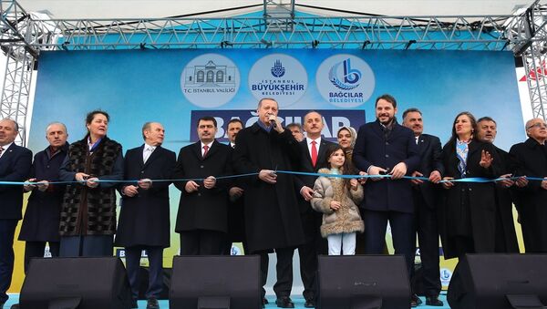Cumhurbaşkanı Recep Tayyip Erdoğan Bağcılar'daki toplu açılış törenine katıldı - Sputnik Türkiye